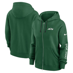 New York Jets Women's Phoenix Full-Zip Hoodie - Green discount