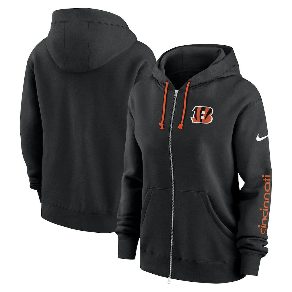 Cincinnati Bengals Women's Phoenix Full-Zip Hoodie - Black discount