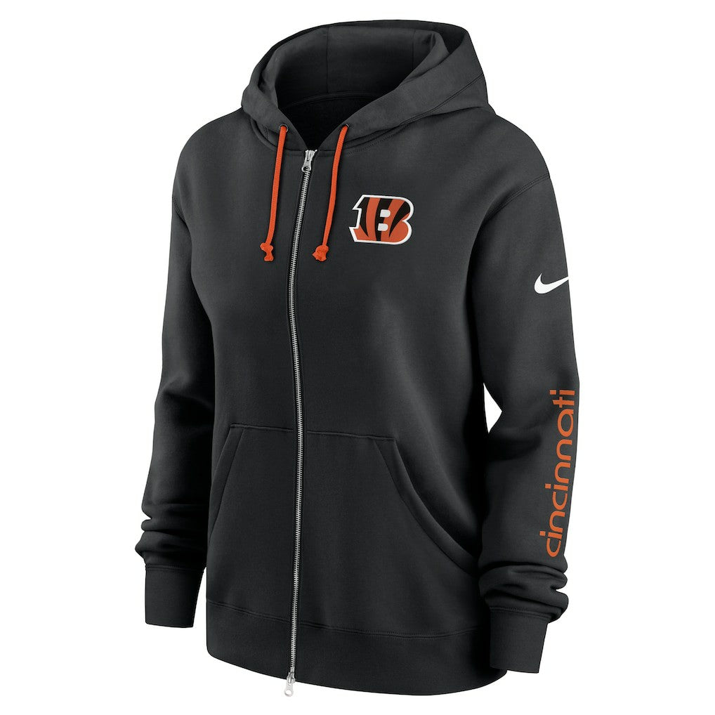 Cincinnati Bengals Women's Phoenix Full-Zip Hoodie - Black discount