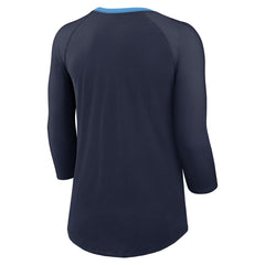 Tennessee Titans Women's 3/4 Sleeve Raglan Fashion Top - Navy discount