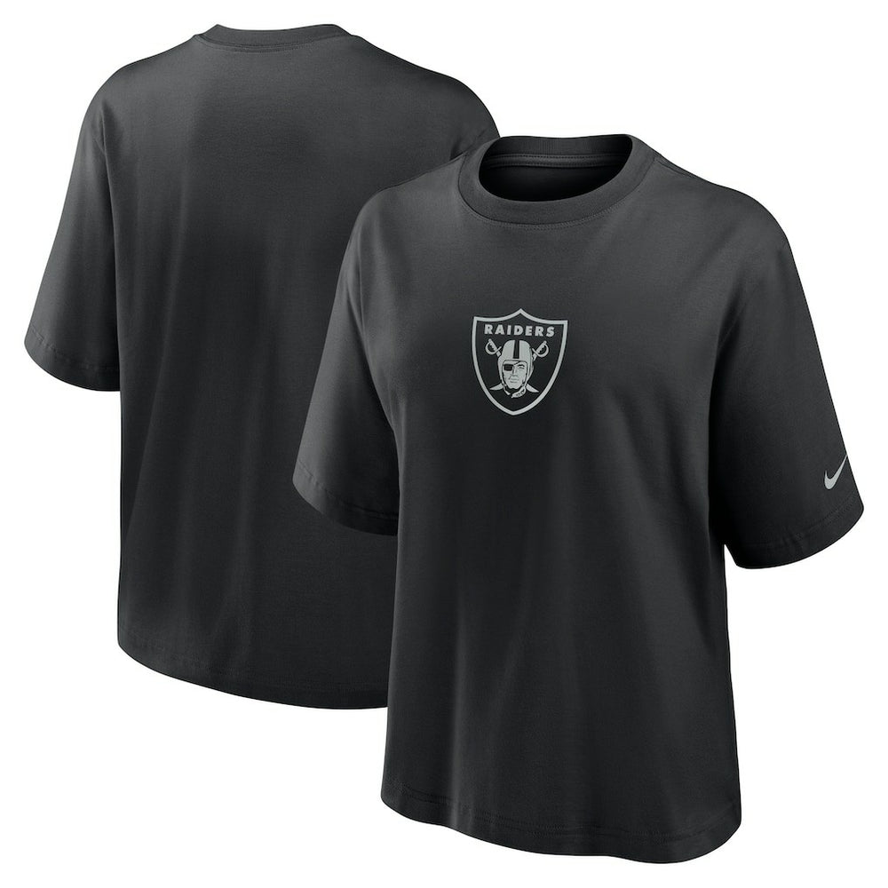 Las Vegas Raiders Women's Boxy T-Shirt - Black for sale