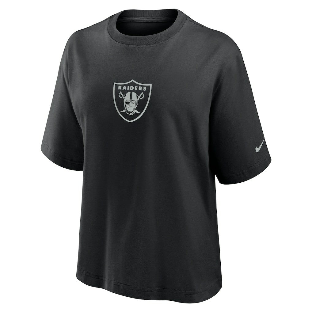 Las Vegas Raiders Women's Boxy T-Shirt - Black for sale