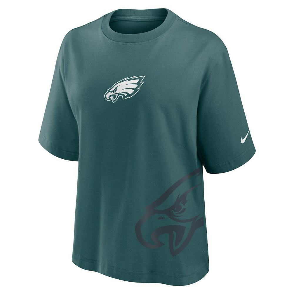 Philadelphia Eagles Women's Boxy T-Shirt - Midnight Green discount