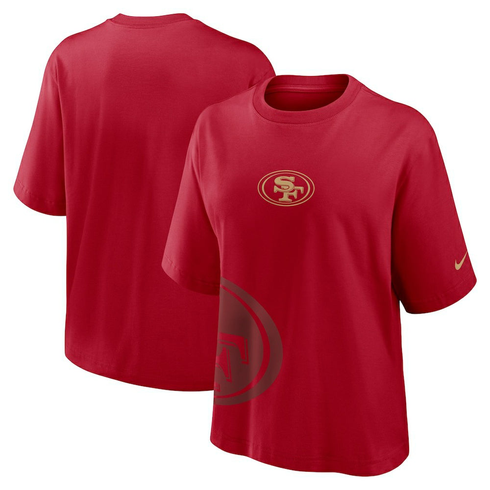 San Francisco 49ers Women's Boxy T-Shirt - Scarlet discount