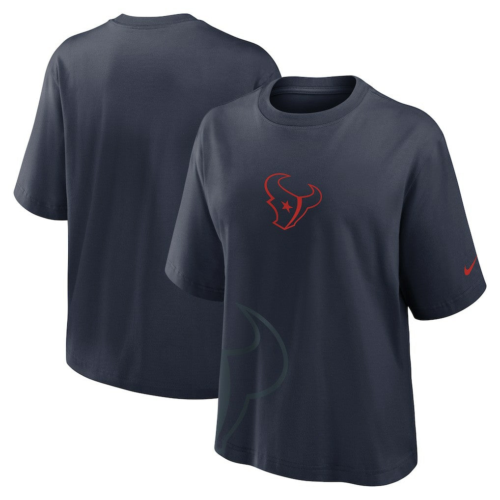 Houston Texans Women's Boxy T-Shirt - Navy on sale