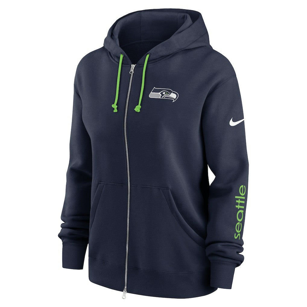 Seattle Seahawks Women's Plus Size Phoenix Full-Zip Hoodie - College Navy cheap