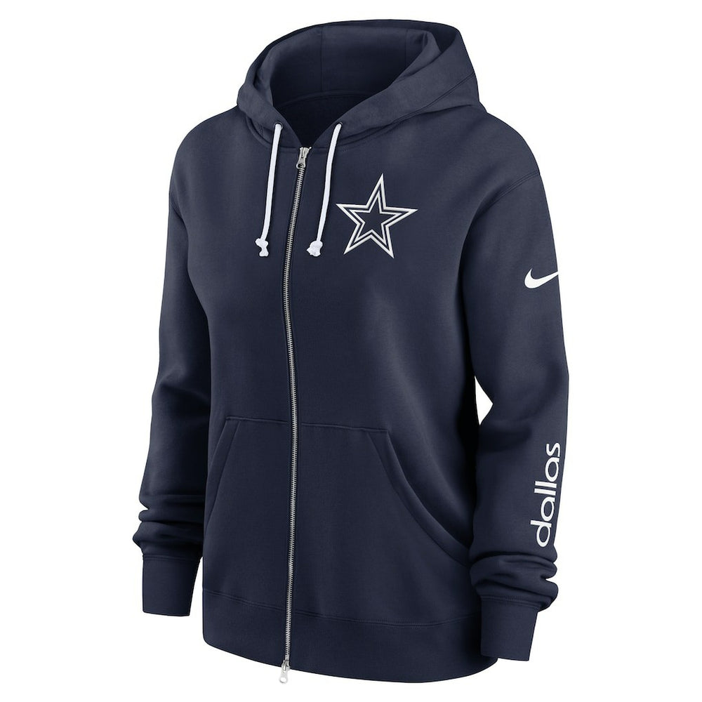 Dallas Cowboys Women's Plus Size Phoenix Full-Zip Hoodie - Navy sale