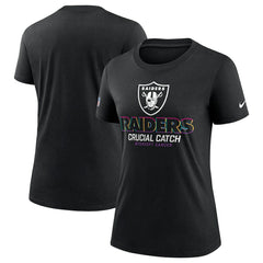 Las Vegas Raiders Women's 2024 NFL Crucial Catch Tri-Blend T-Shirt - Black outlet