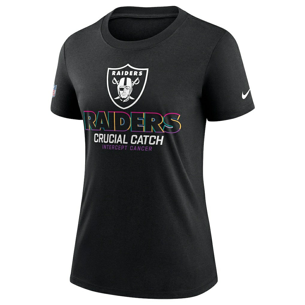 Las Vegas Raiders Women's 2024 NFL Crucial Catch Tri-Blend T-Shirt - Black outlet