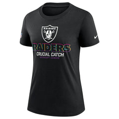 Las Vegas Raiders Women's 2024 NFL Crucial Catch Tri-Blend T-Shirt - Black outlet