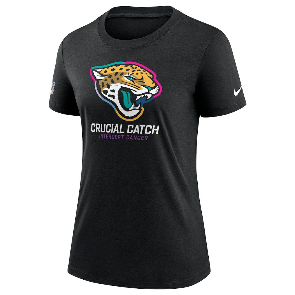 Jacksonville Jaguars Women's 2024 NFL Crucial Catch Tri-Blend T-Shirt - Black sale