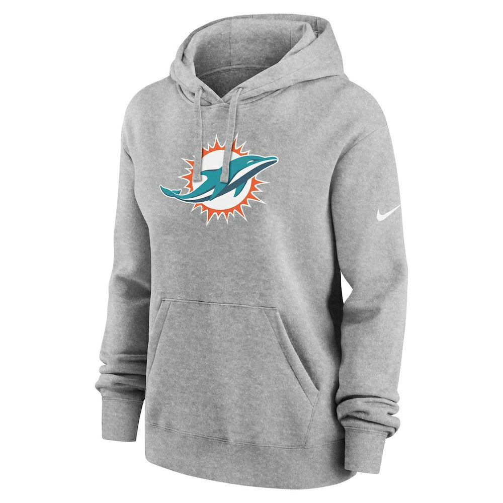 Miami Dolphins Women's Club Fleece Hoodie - Heather Gray sale