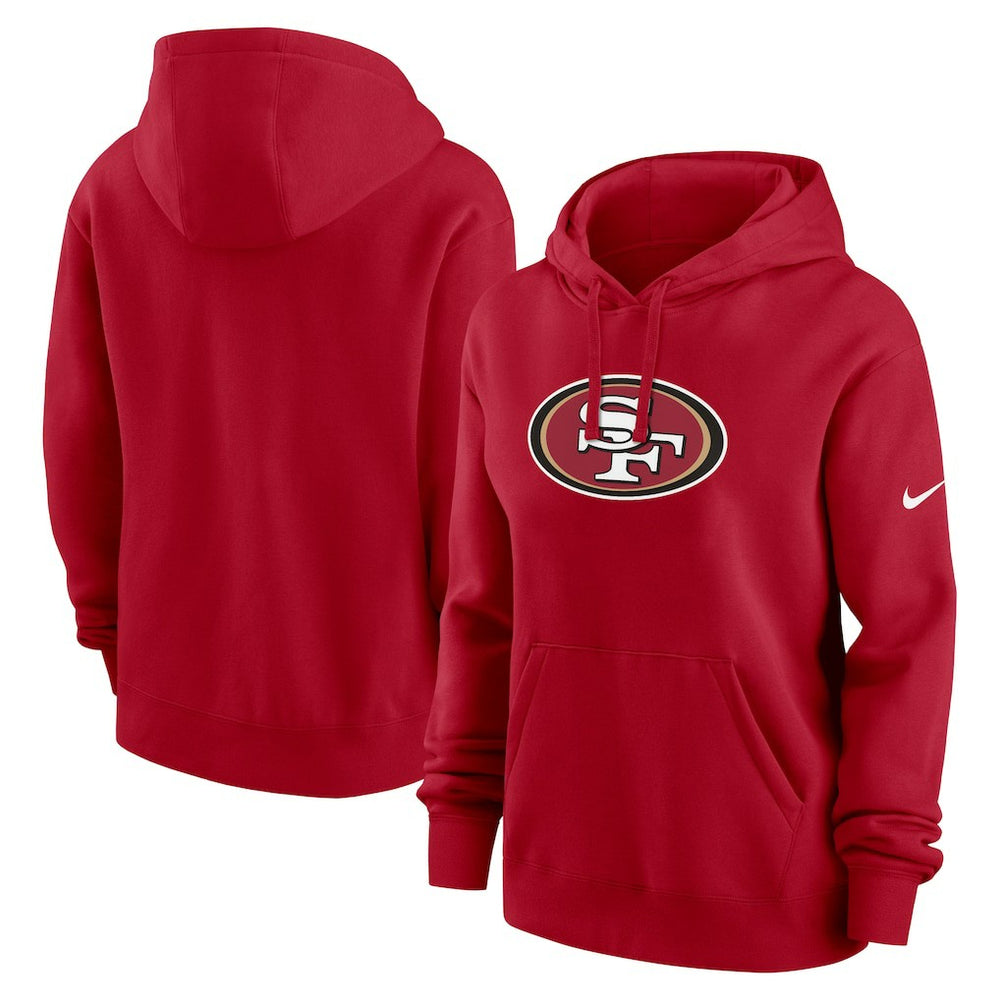 San Francisco 49ers Women's Club Fleece Hoodie - Scarlet discount