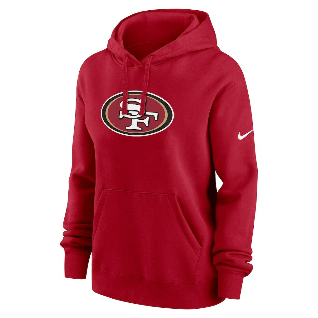 San Francisco 49ers Women's Club Fleece Hoodie - Scarlet discount