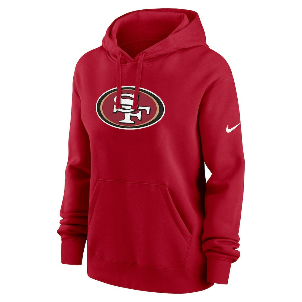 San Francisco 49ers Women's Club Fleece Hoodie - Scarlet discount