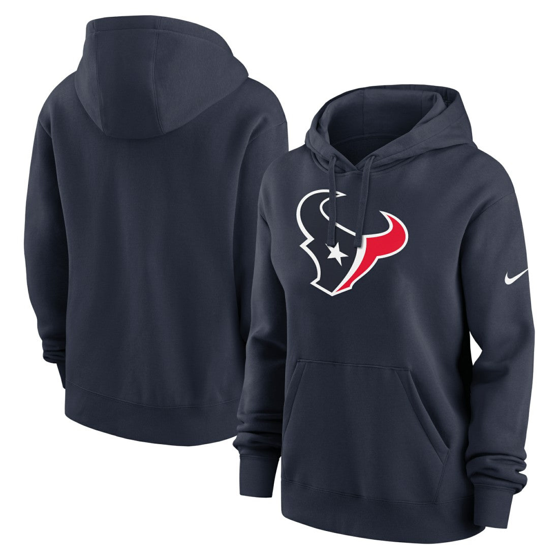 Houston Texans Women's Club Fleece Hoodie - Navy discount