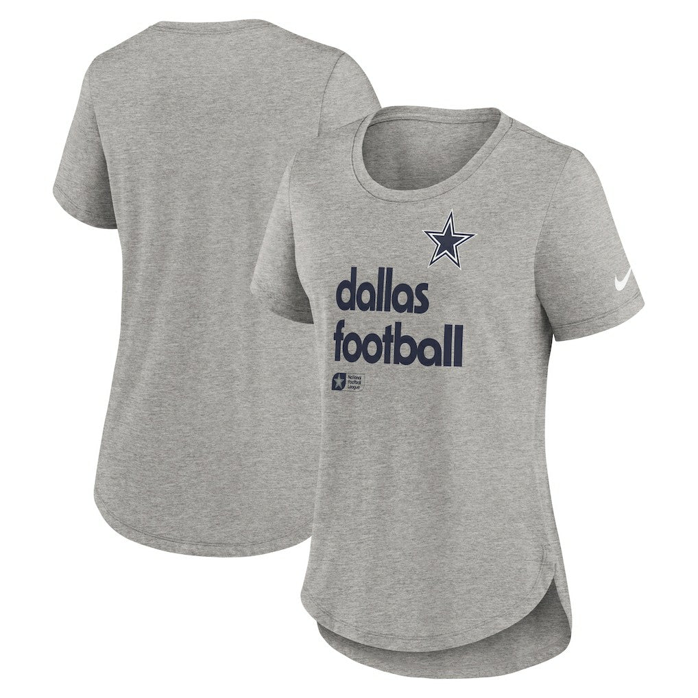 Dallas Cowboys Women's Team Shout-Out Tri-Blend T-Shirt - Heather Gray on sale