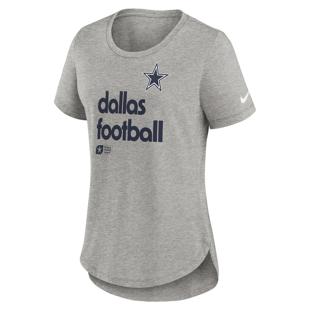 Dallas Cowboys Women's Team Shout-Out Tri-Blend T-Shirt - Heather Gray on sale