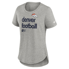 Denver Broncos Women's Team Shout-Out Tri-Blend T-Shirt - Heather Gray discount