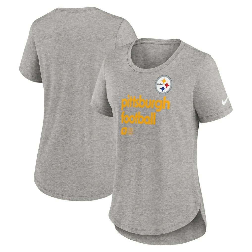 Pittsburgh Steelers Women's Team Shout-Out Tri-Blend T-Shirt - Heather Gray online