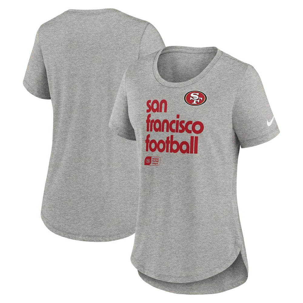 San Francisco 49ers Women's Team Shout-Out Tri-Blend T-Shirt - Heather Gray on sale