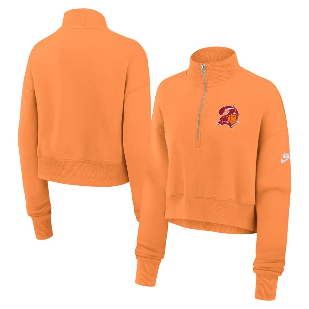 Tampa Bay Buccaneers Women's Rewind Phoenix Half-Zip Sweatshirt - Orange cheap