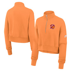 Tampa Bay Buccaneers Women's Rewind Phoenix Half-Zip Sweatshirt - Orange cheap