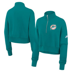 Miami Dolphins Women's Rewind Phoenix Half-Zip Sweatshirt - Aqua cheap