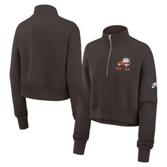 Cleveland Browns Women's Rewind Phoenix Half-Zip Sweatshirt - Brown online