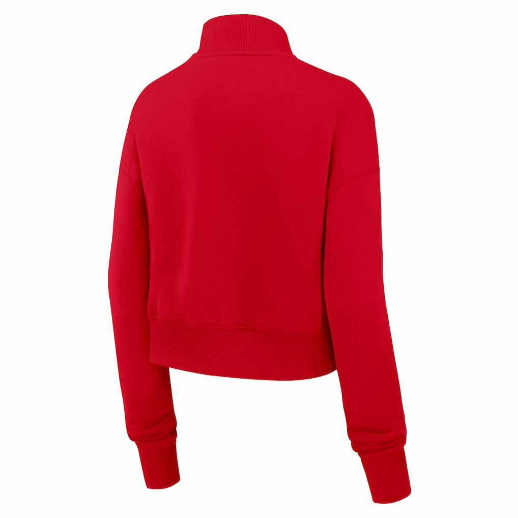 San Francisco 49ers Women's Rewind Phoenix Half-Zip Sweatshirt - Scarlet on sale
