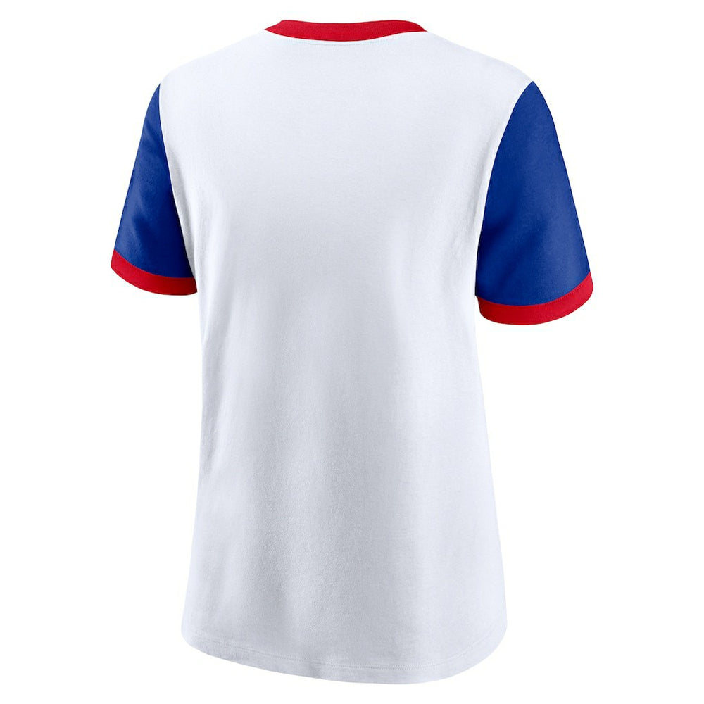 Buffalo Bills Women's Rewind Ringer T-Shirt - White/Royal online
