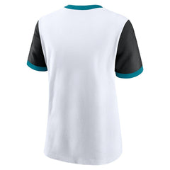 Jacksonville Jaguars Women's Rewind Ringer T-Shirt - White/Black online