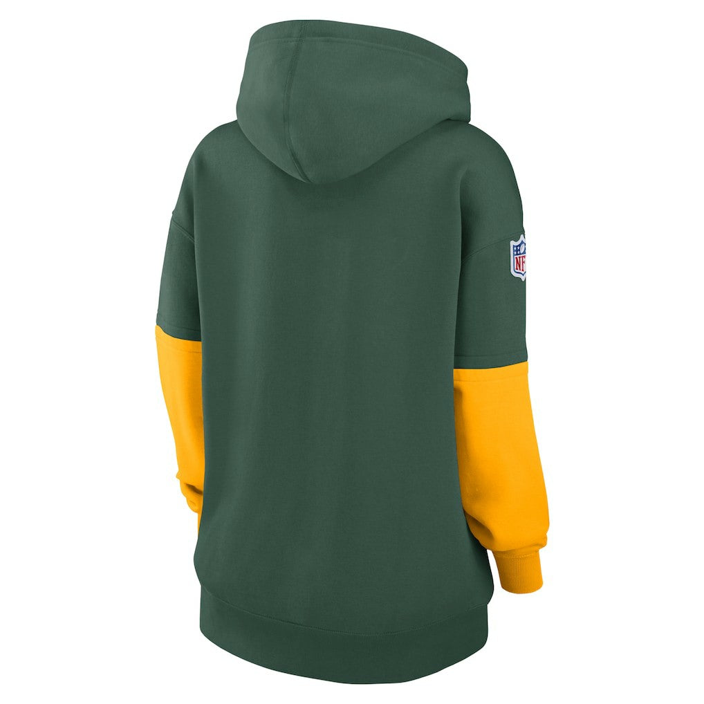Green Bay Packers Women's Sideline Essential Hoodie - Green for sale