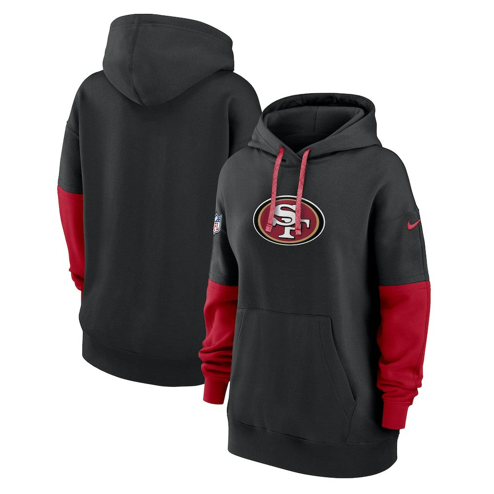 San Francisco 49ers Women's Sideline Essential Hoodie - Black discount