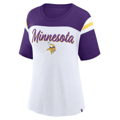 Minnesota Vikings Women's Cheer Chant Fashion Crop Top - White/Purple online