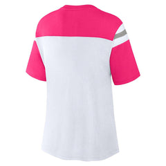Dallas Cowboys Women's Cheer Chant Fashion Crop Top - White/Pink cheap