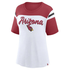 Arizona Cardinals Women's Cheer Chant Fashion Crop Top - White/Cardinal for sale