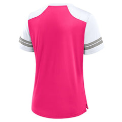 Dallas Cowboys Women's Play Script Lace-Up T-Shirt - Pink outlet