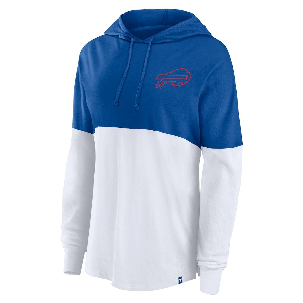 Buffalo Bills Women's Backup Option Long Sleeve Hoodie T-Shirt - Royal/White for sale