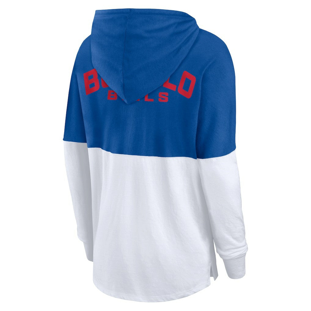 Buffalo Bills Women's Backup Option Long Sleeve Hoodie T-Shirt - Royal/White for sale