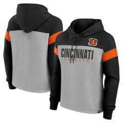 Cincinnati Bengals Women's Bold Play Call Pullover Hoodie - Heather Gray/Black online