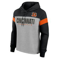 Cincinnati Bengals Women's Bold Play Call Pullover Hoodie - Heather Gray/Black online