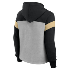 New Orleans Saints Women's Bold Play Call Pullover Hoodie - Heather Gray/Black discount