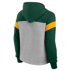 Green Bay Packers Women's Bold Play Call Pullover Hoodie - Heather Gray/Green online