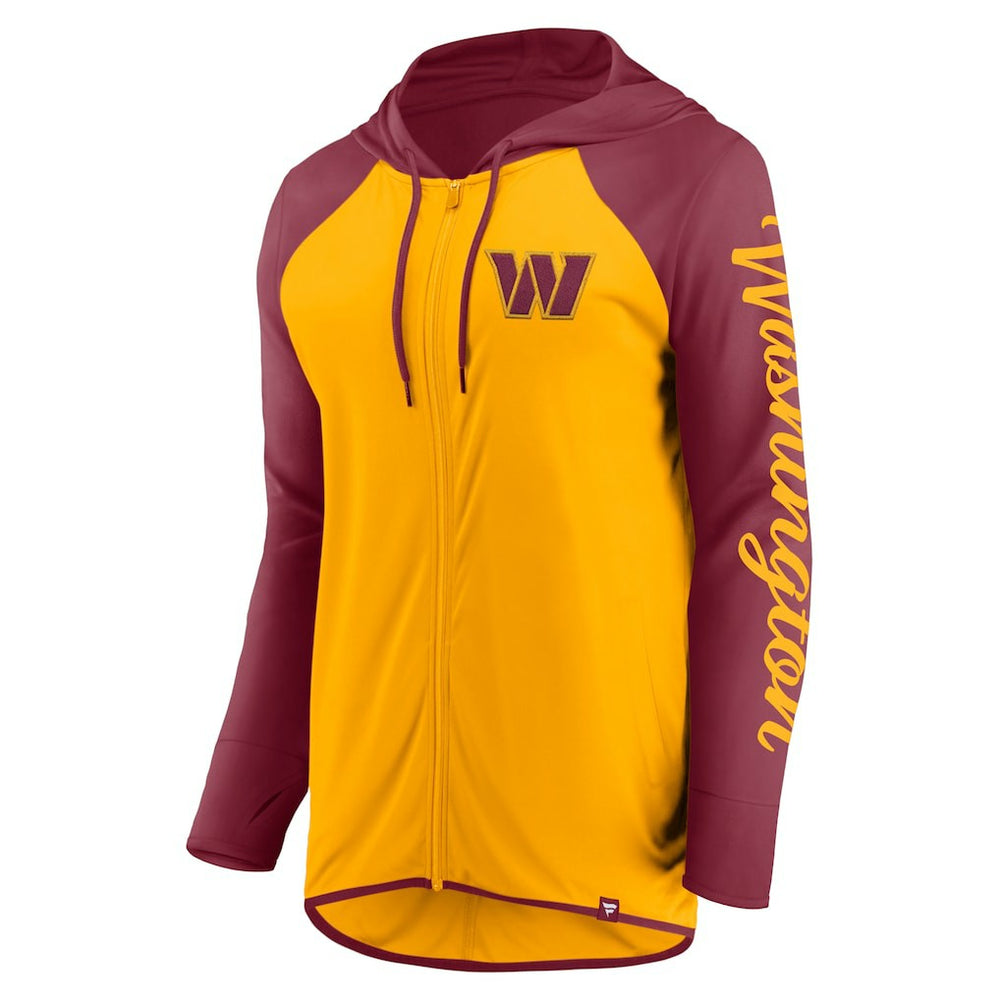 Washington Commanders Women's Script Full-Zip Hoodie - Gold/Burgundy discount