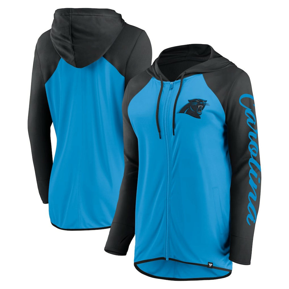 Carolina Panthers Women's Script Full-Zip Hoodie - Blue/Black outlet