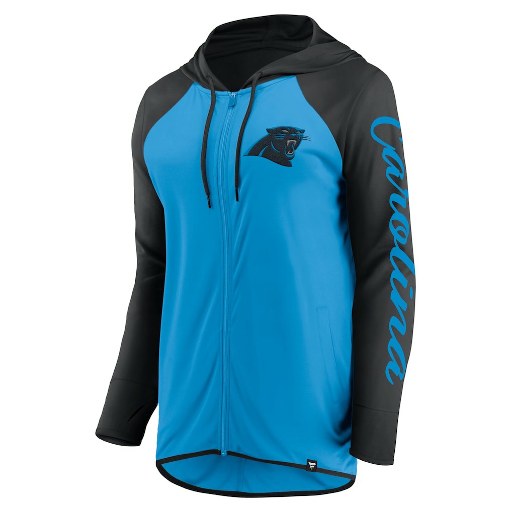 Carolina Panthers Women's Script Full-Zip Hoodie - Blue/Black outlet