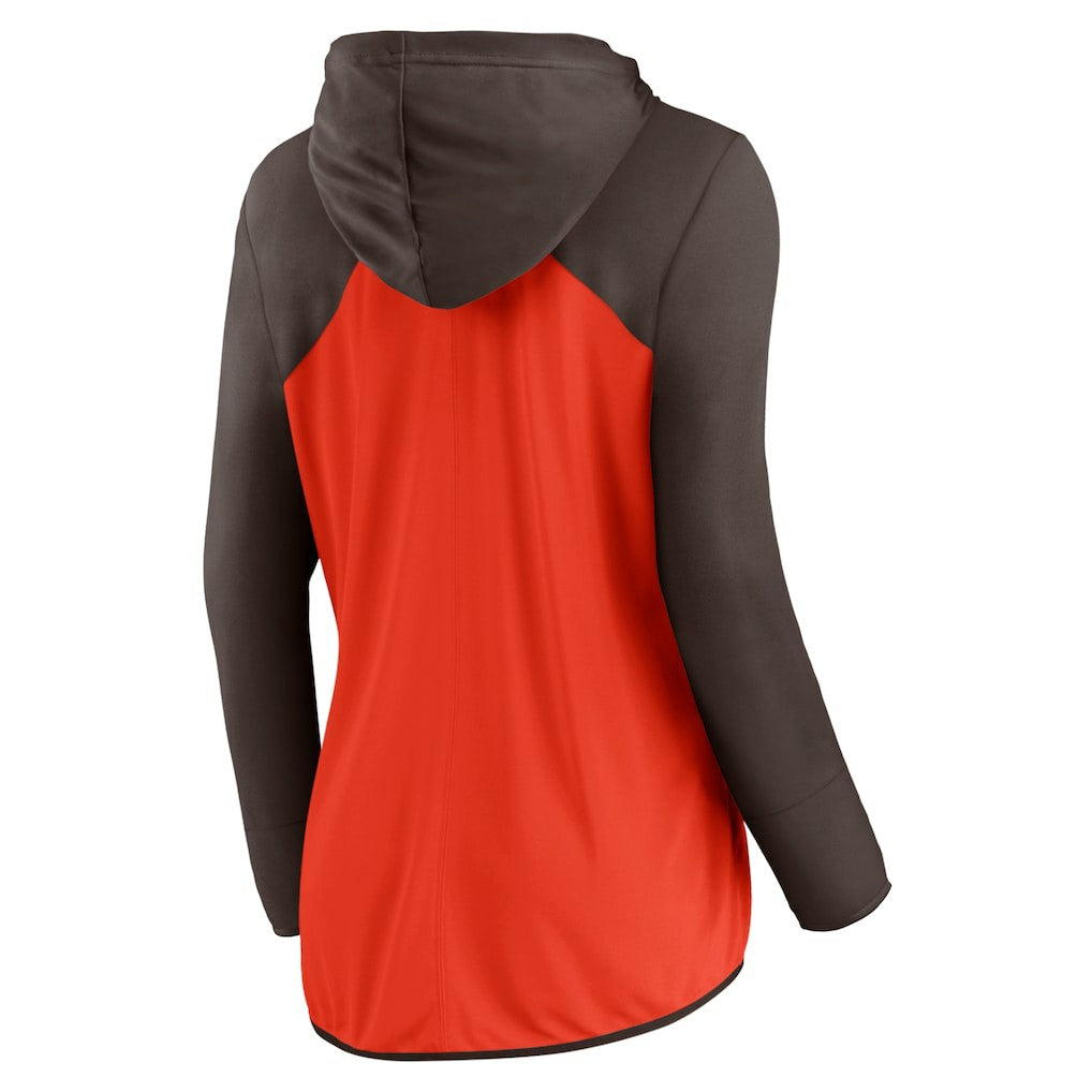 Cleveland Browns Women's Script Full-Zip Hoodie - Orange/Brown cheap