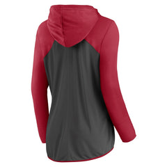 Tampa Bay Buccaneers Women's Script Full-Zip Hoodie - Pewter/Red for sale