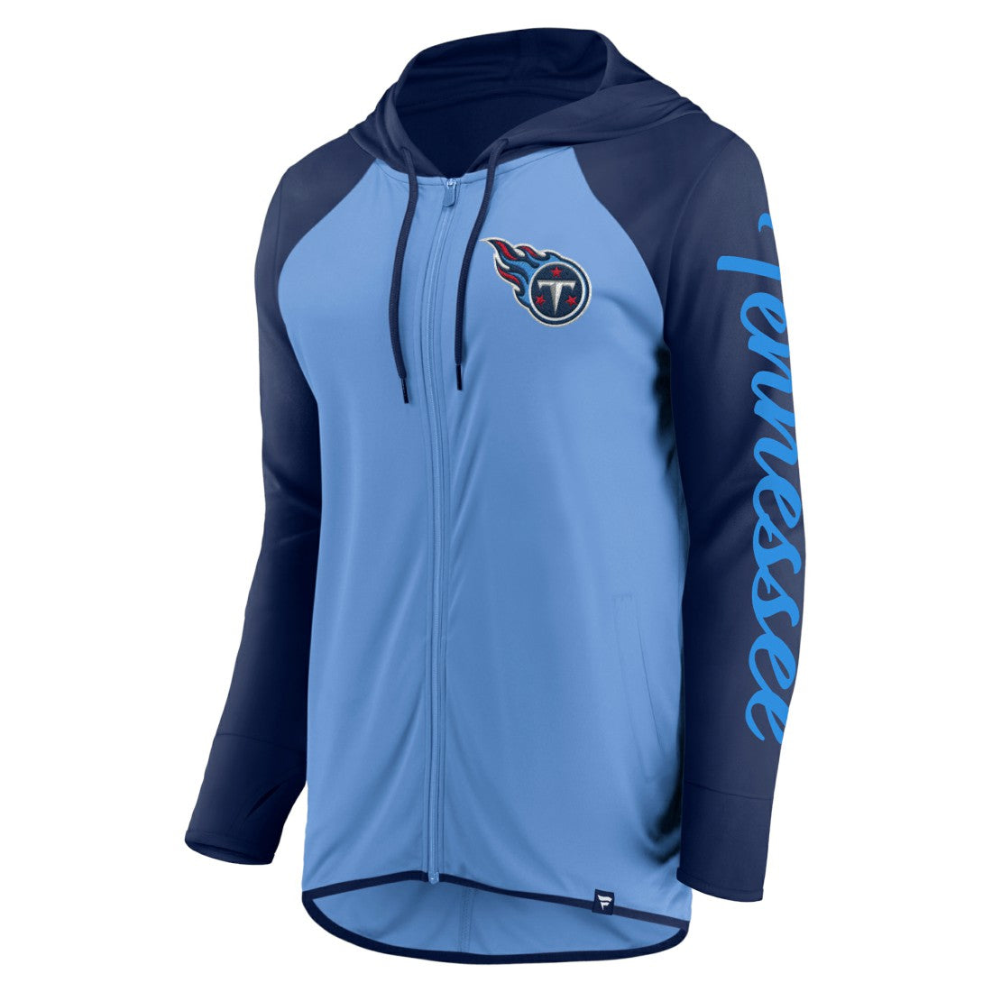 Tennessee Titans Women's Script Full-Zip Hoodie - Light Blue/Navy cheap